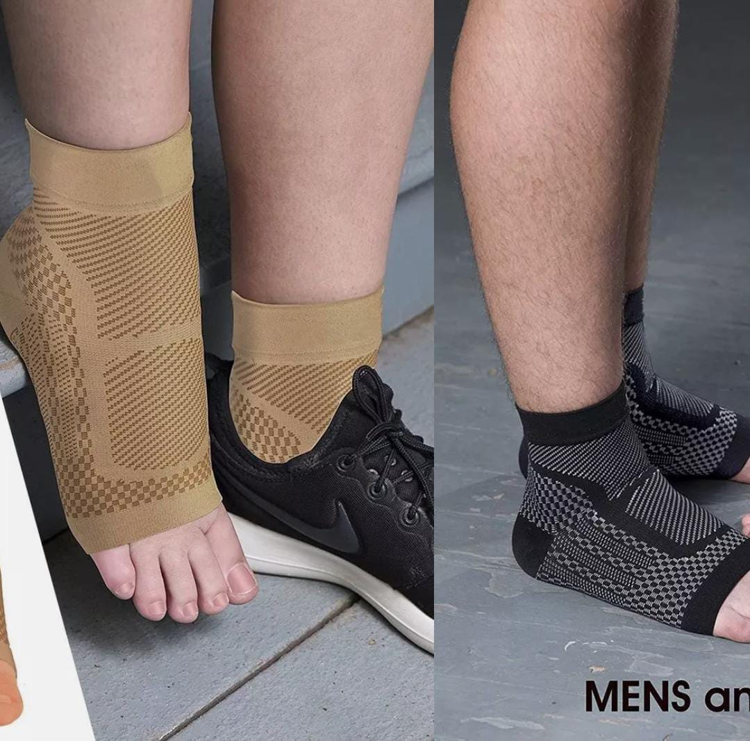 7-zone Ankle Compression Sleeves – Open Toe